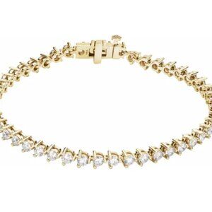 14Kt Yellow Gold Tennis Bracelet 4.75ctw Natural diamonds